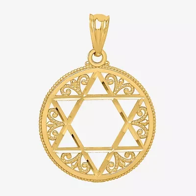 Star Of David Unisex Adult 14K Gold Pendant