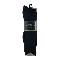 Gold Toe Cotton Metropolitan Dress Mens 3 Pair Crew Socks