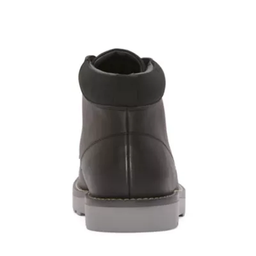 mutual weave Mens Drew Flat Heel Lace Up Boots