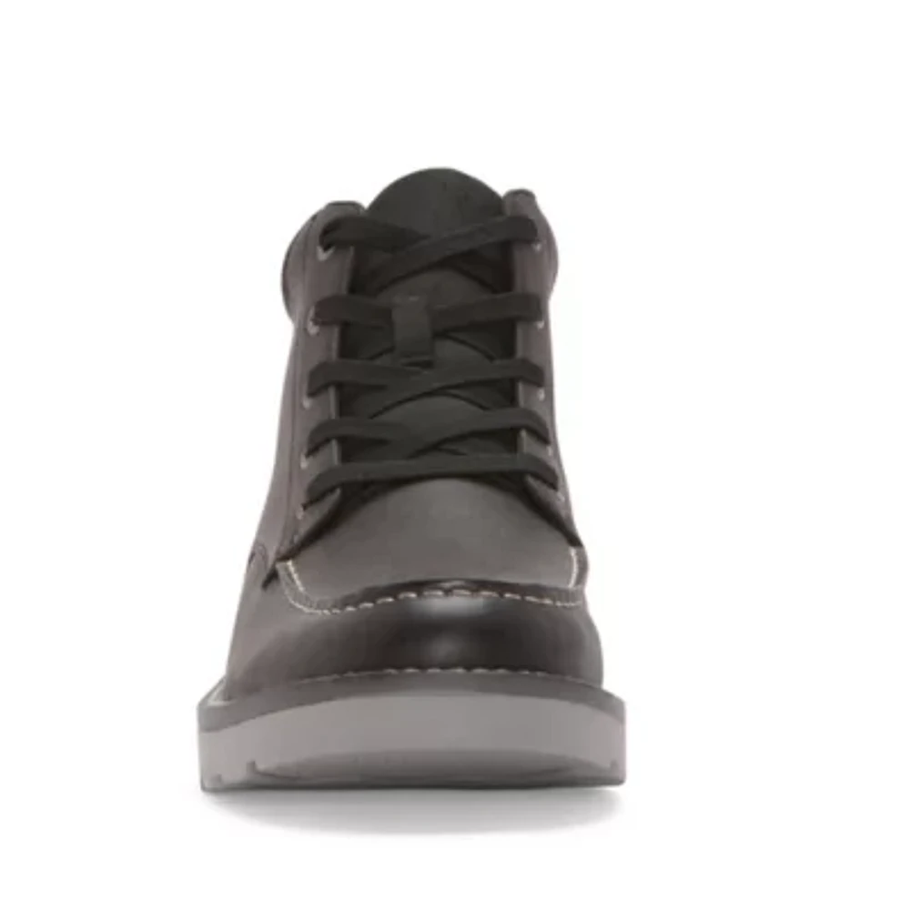 mutual weave Mens Drew Flat Heel Lace Up Boots