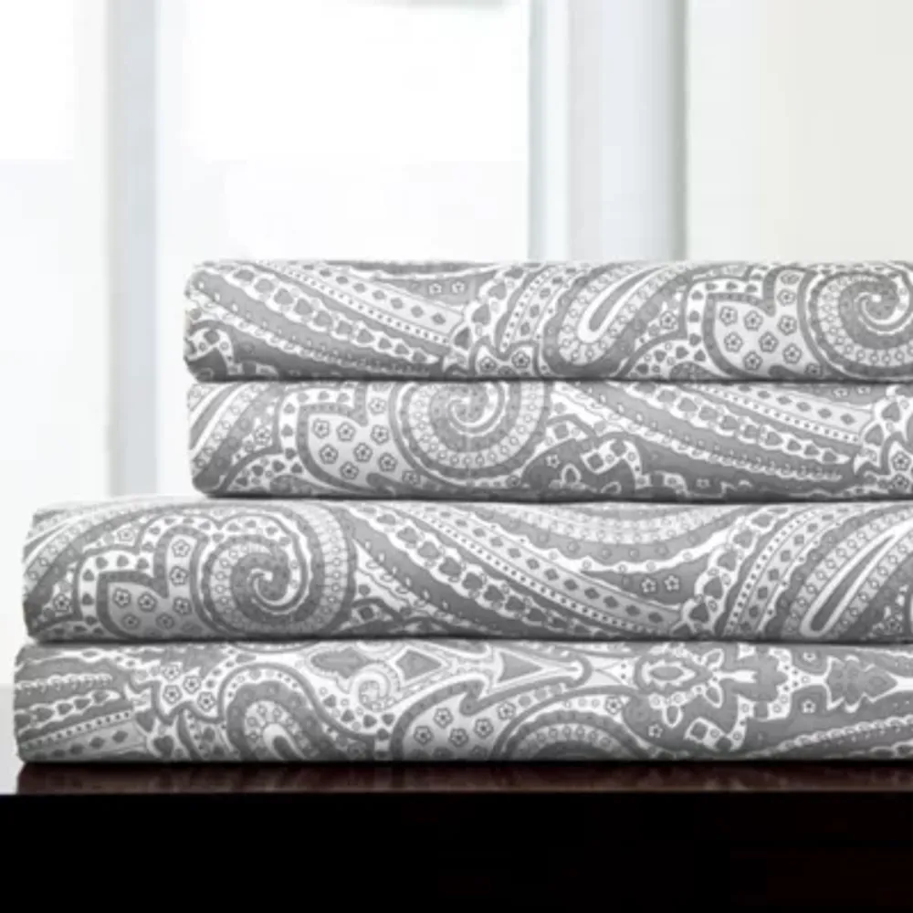Sweet Home Collection™ Paisley Printed Sheet Set, Double Brushed Microfiber