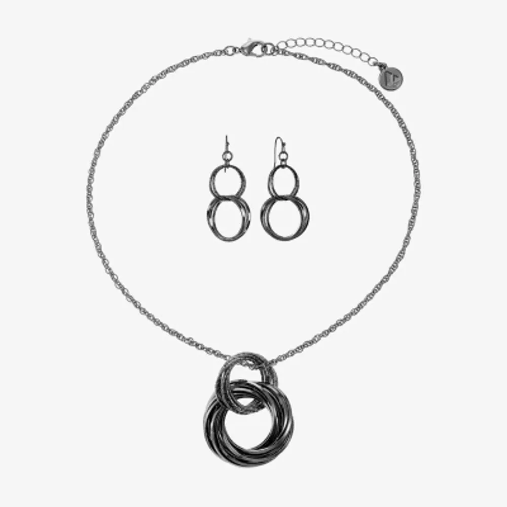 Liz Claiborne Textured Round Womens 2-pc. Jewelry Set