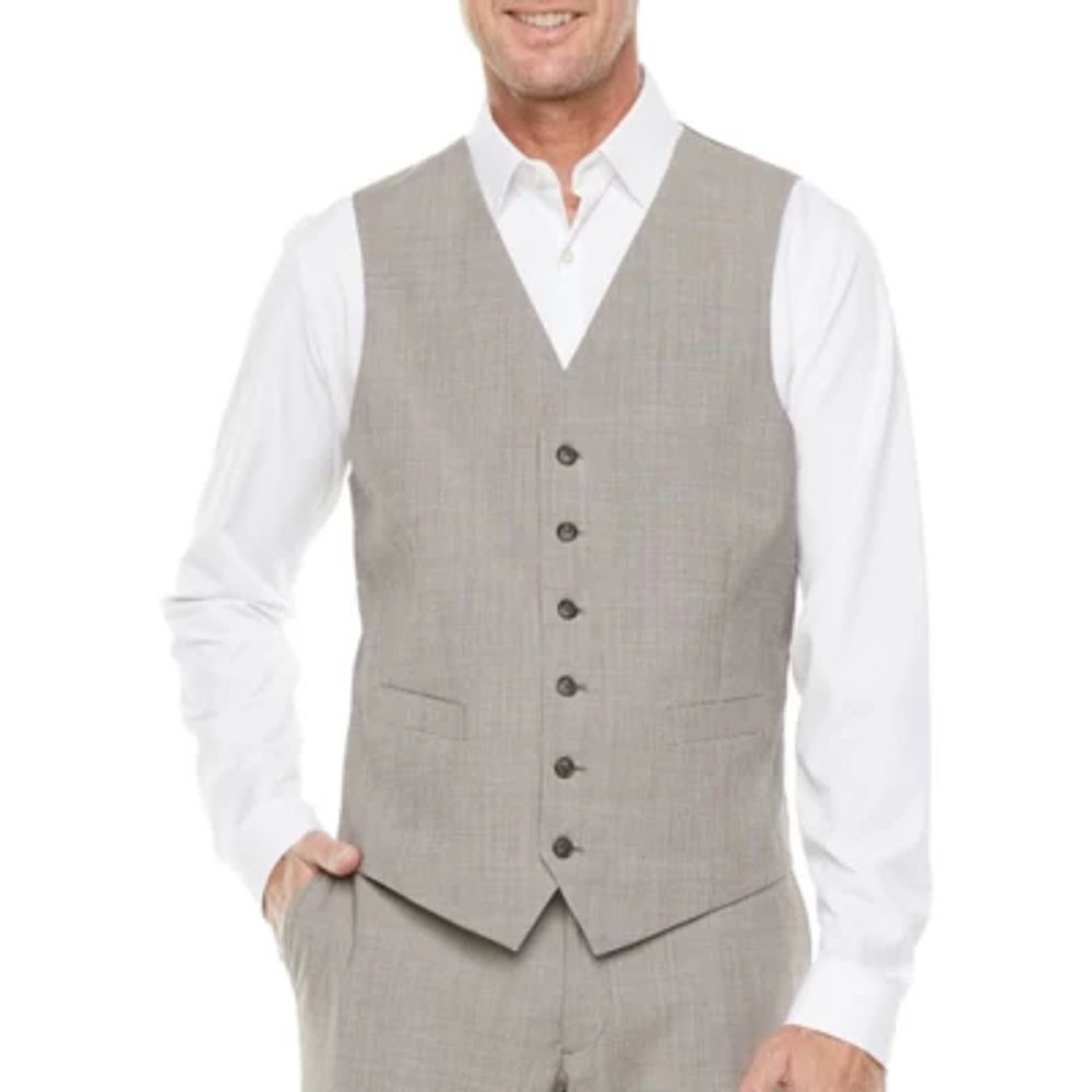 Stafford Coolmax All Season Mens Big and Tall Stretch Fabric Classic Fit Suit Vest