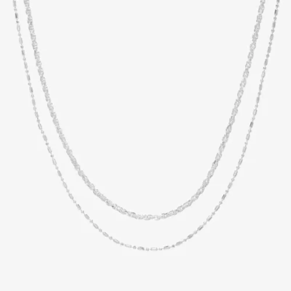 Sparkle Allure Womens Hypoallergenic 2-pc. Necklace Set