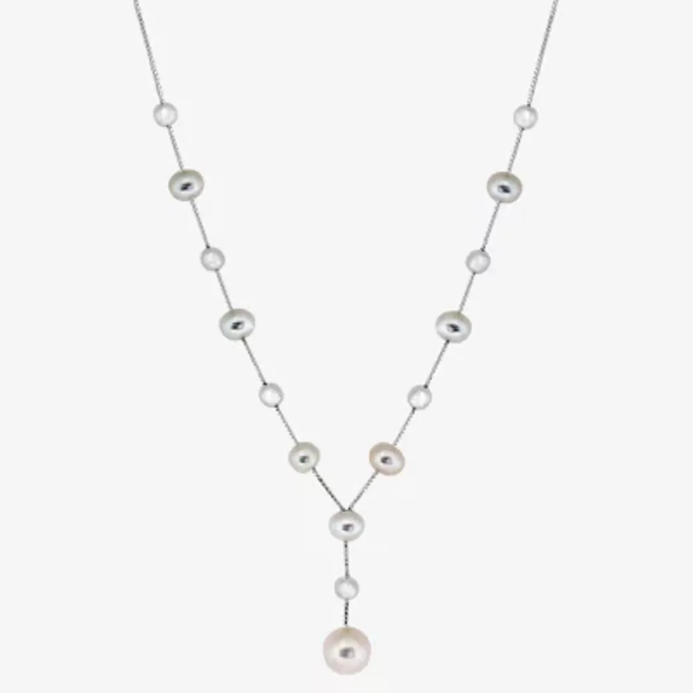 Effy Womens White Sterling Silver 17 Inch Y Necklace