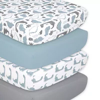 The Peanutshell Dinosaur 4-pc. Crib Sheet