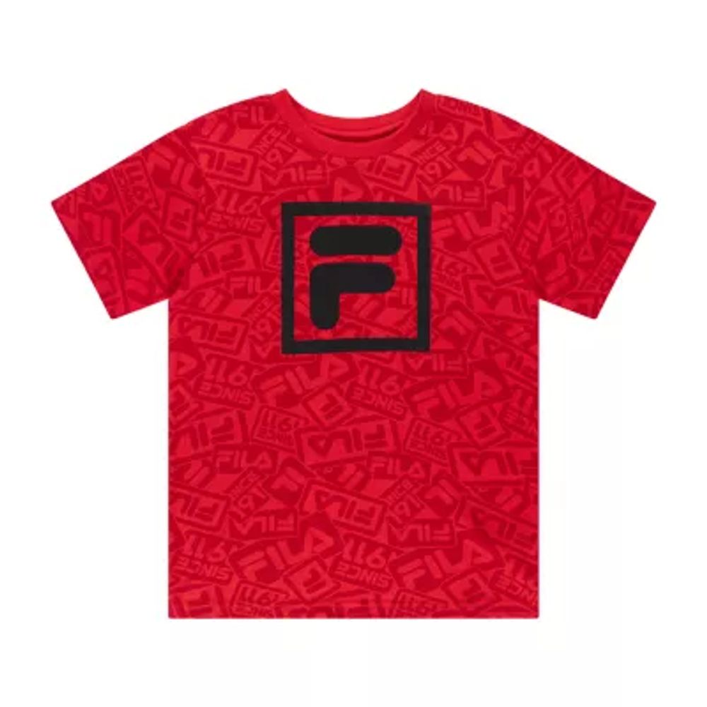 FILA Big Boys Crew Neck Short Sleeve Graphic T-Shirt