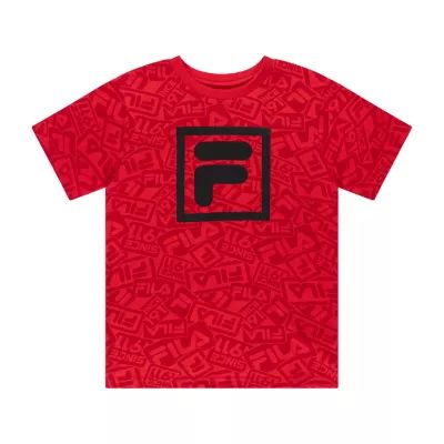 FILA Big Boys Crew Neck Short Sleeve Graphic T-Shirt