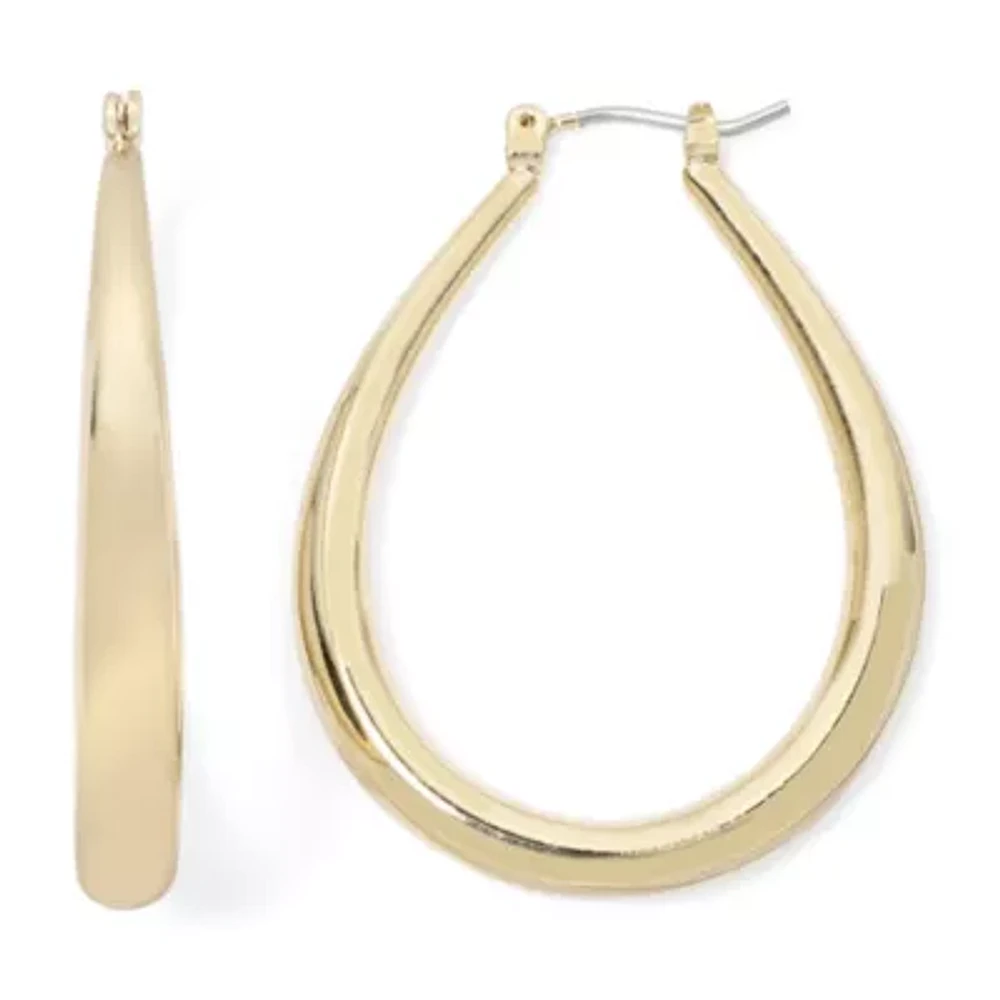 Mixit Womens 7.8mm Oval Hypoallergenic Hoop Earrings