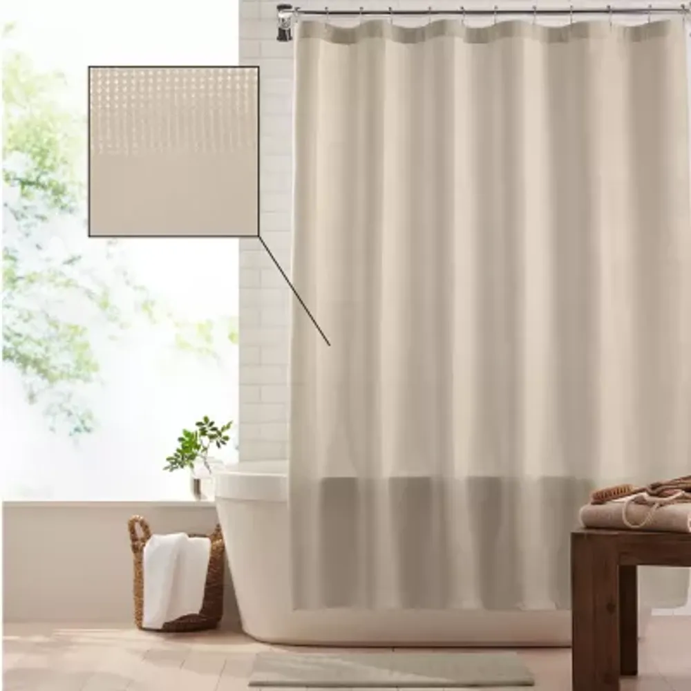 Elrene Home Fashions Essential Waffle Shower Curtain