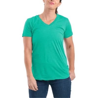 Berne Lightweight Performance Womens V Neck Short Sleeve T-Shirt
