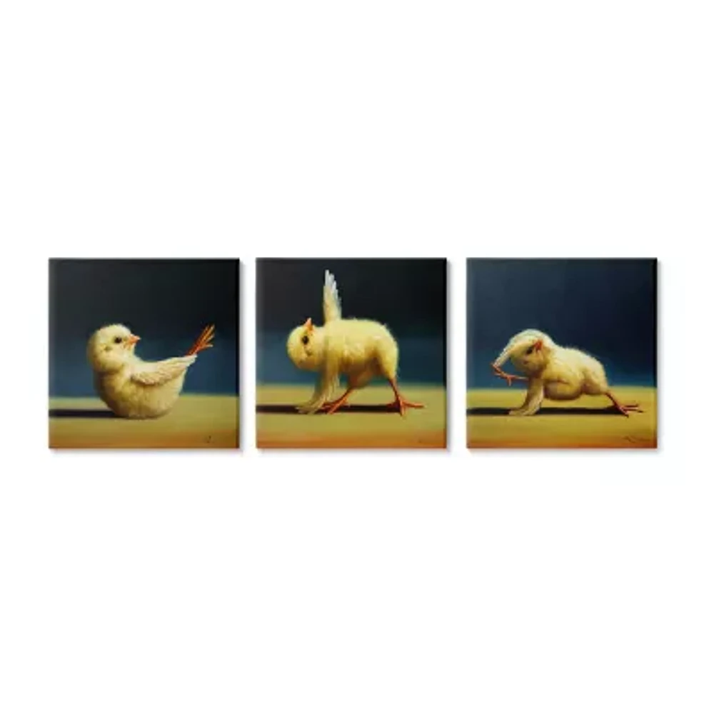 Stupell Industries Funny Yoga Chick Trio 3-pc. Wall Art Set