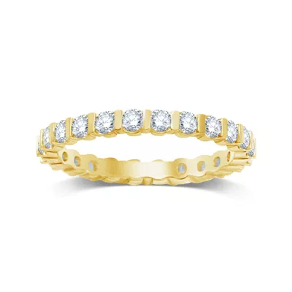 1 CT.T.W. Natural Diamond 14K Yellow Gold Eternity Band