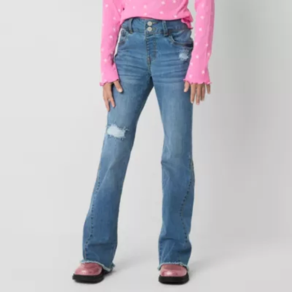 Vanilla Star Big Kid Girls High Rise Flare Leg Jean