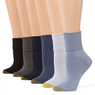 Gold Toe Womens 6 Pair Turncuff Socks