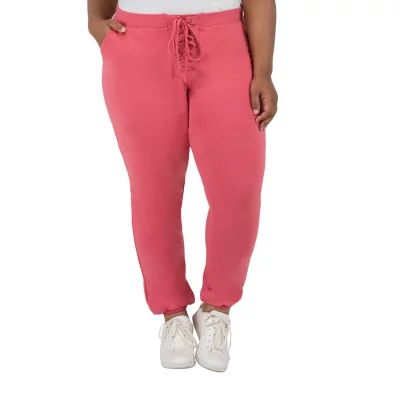 Poetic Justice Womens High Rise Over Belly Drawstring Pant - Plus