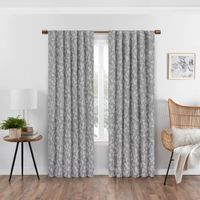 Eclipse Nora Botanical Rod Pocket Back Tab Blackout Single Curtain Panel