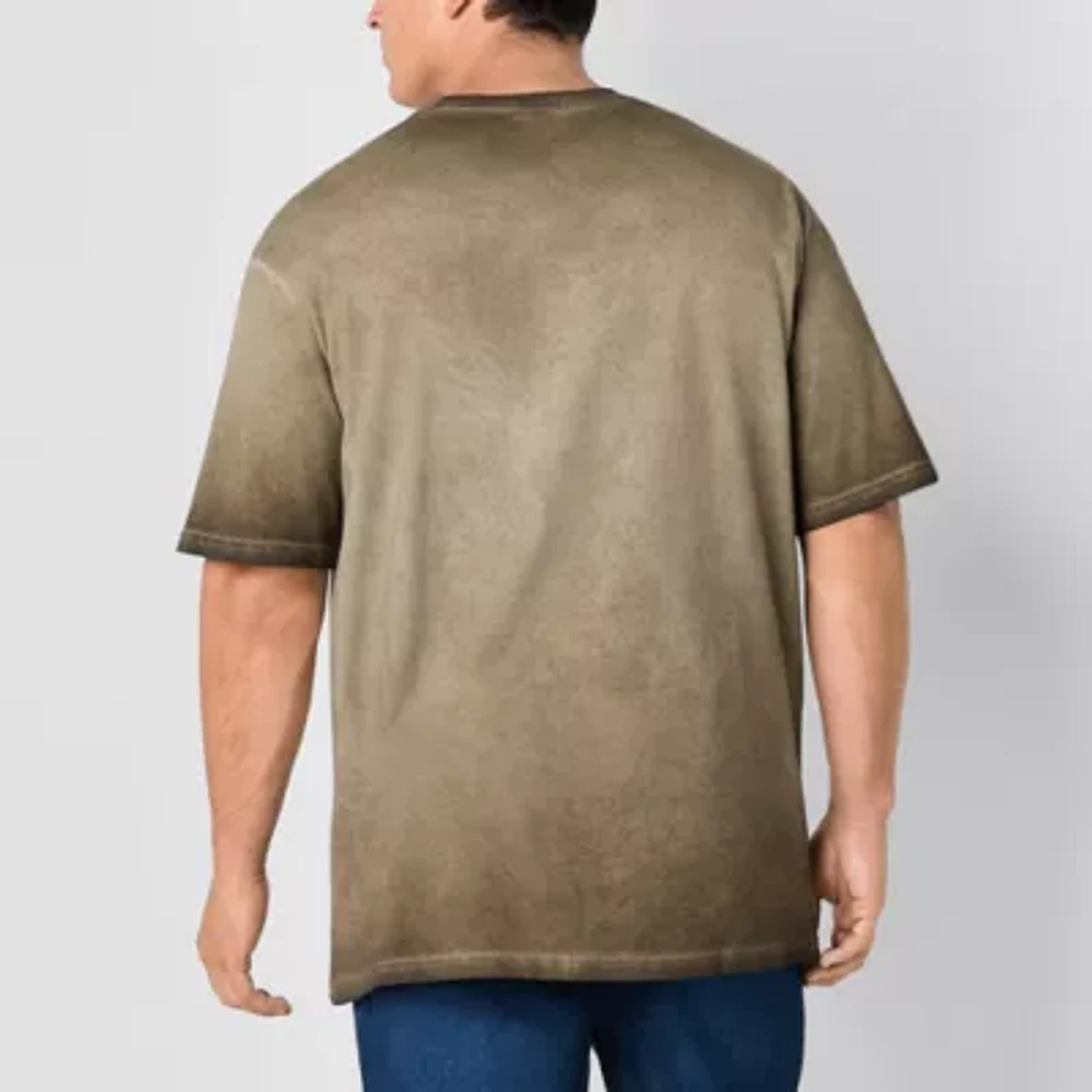 Arizona Mens Crew Neck Short Sleeve Classic Fit Big and Tall Graphic T-Shirt