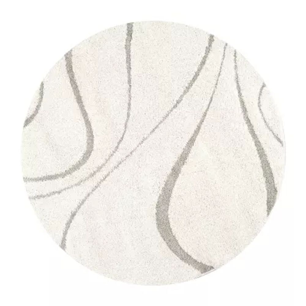 nuLoom Carolyn Modern Waves Indoor Outdoor Round Area Rug