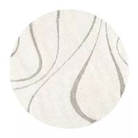 nuLoom Carolyn Modern Waves Indoor Outdoor Round Area Rug