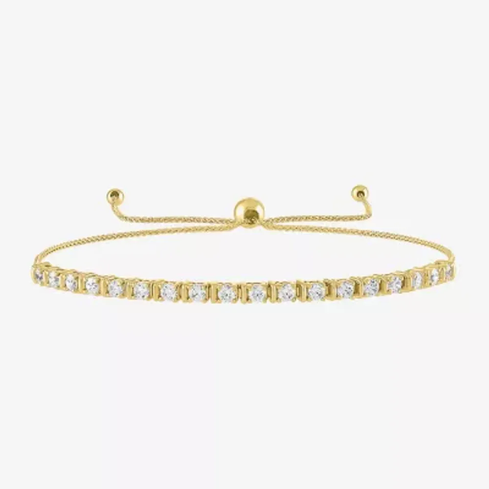 (G-H / Si2-I1) Womens 1 CT. T.W. Lab Grown White Diamond 10K Gold Bolo Bracelet