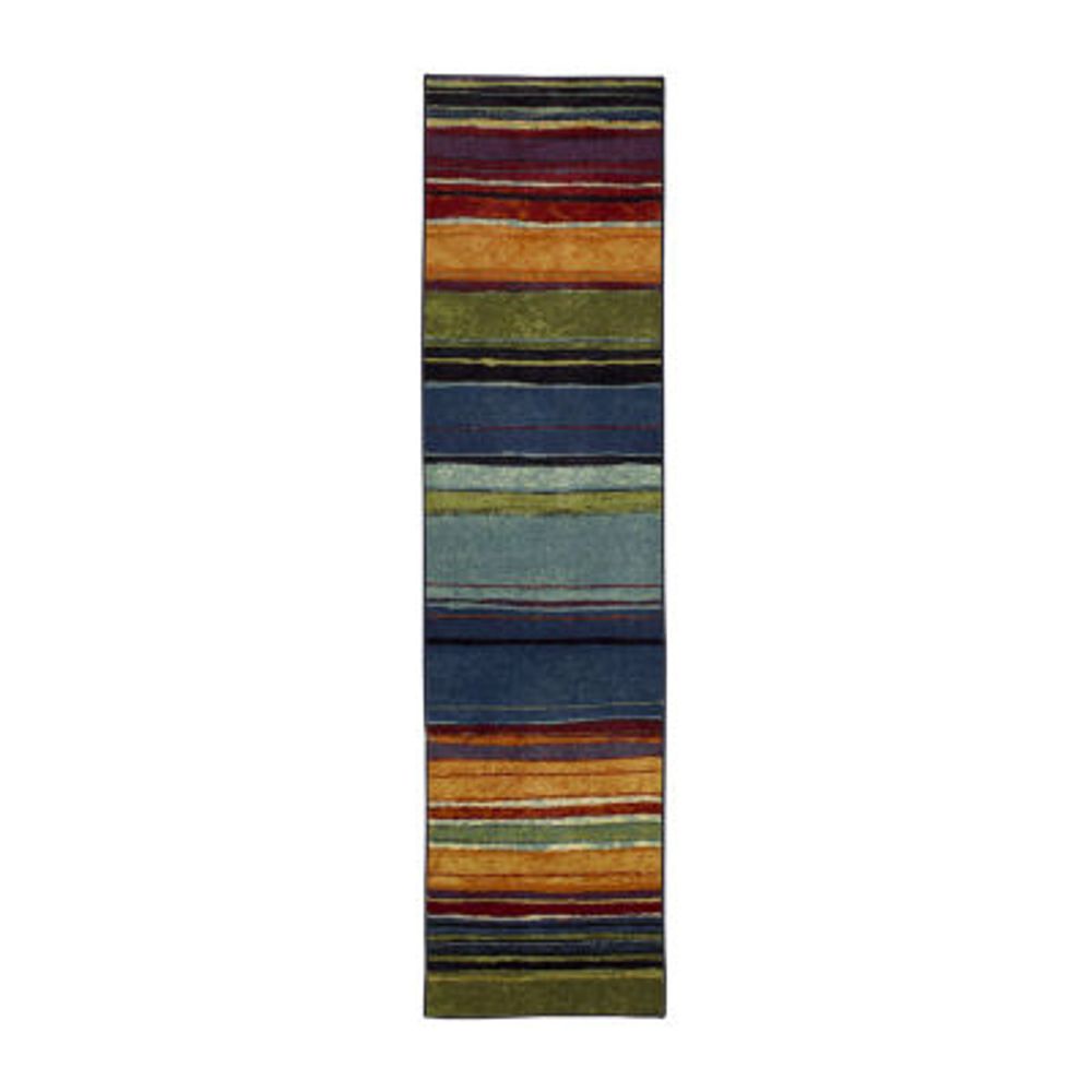 Mohawk Home Rainbow Stripe Indoor Rectangular Runner