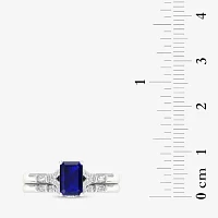 Modern Bride Gemstone Womens 1/4 CT. T.W. Genuine Green Emerald 10K White Gold Bridal Set