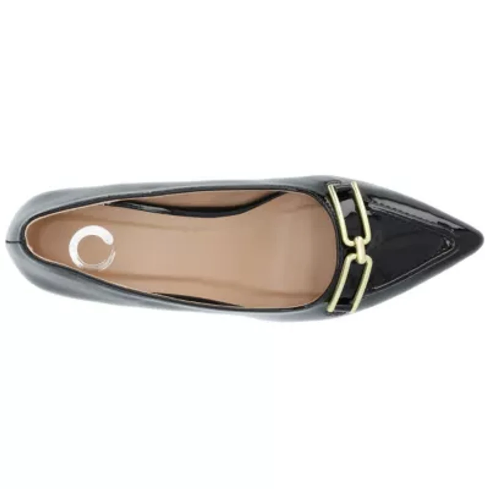 Journee Collection Rumi Womens Pointed Closed Toe Kitten Heel Pumps