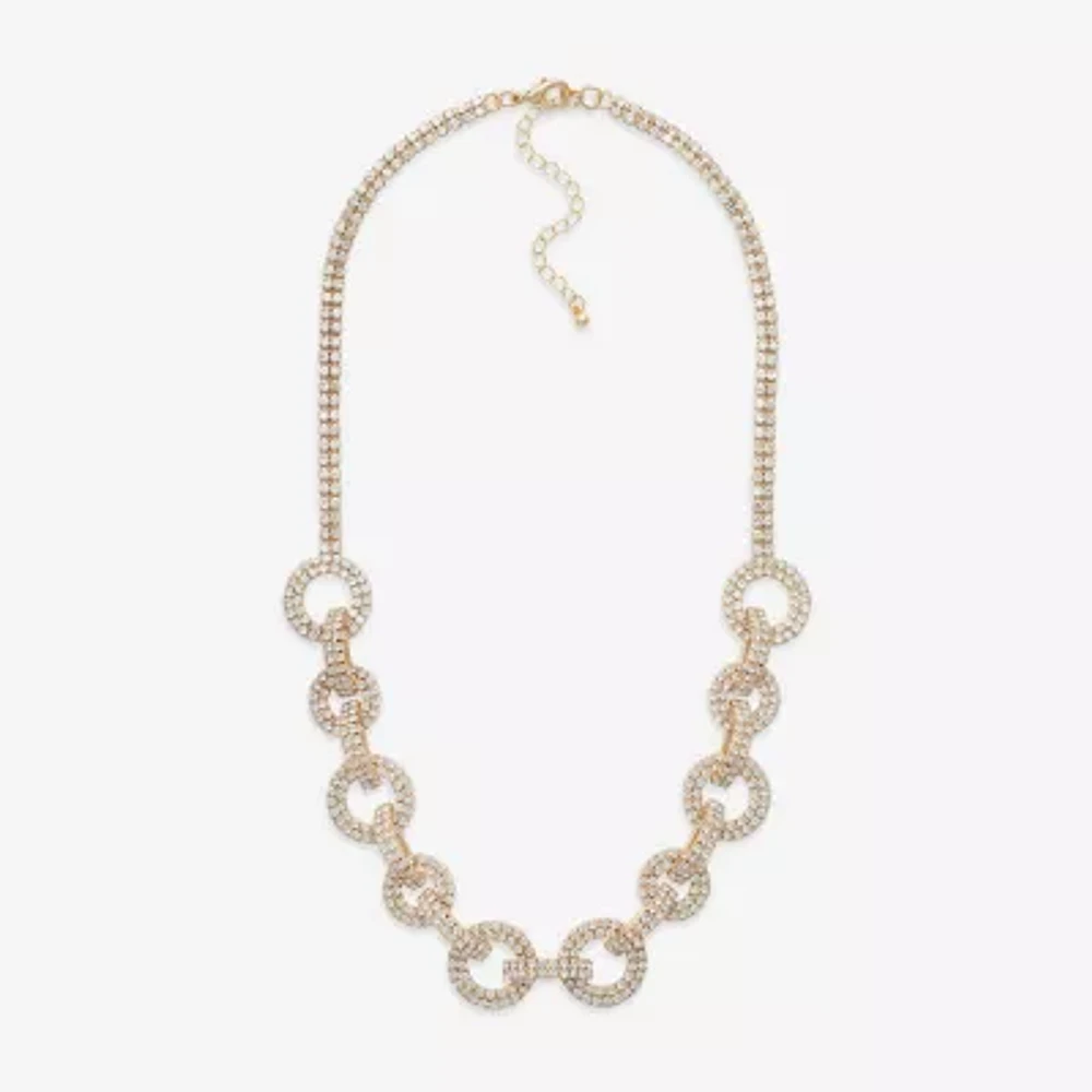 Bold Elements Gold Tone Womens 14 Inch Link Necklace