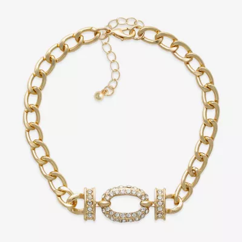 Bold Elements Gold Tone Womens Solid Chain Bracelet