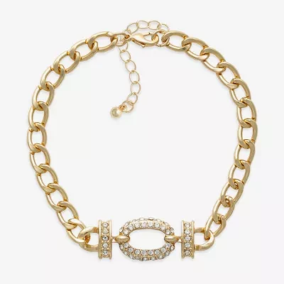 Bold Elements Gold Tone Womens Solid Chain Bracelet