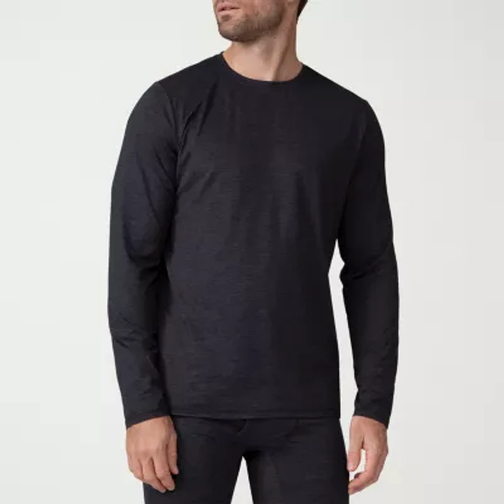 Free Country Mens Cloud Knit Base Layer Crew Neck Long Sleeve Thermal Shirt