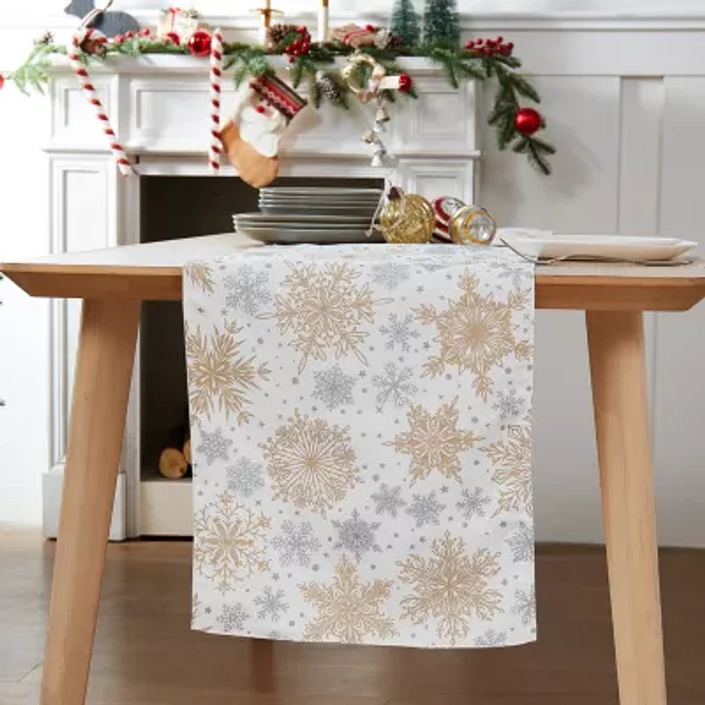 Avanti Snowflakes Table Runner
