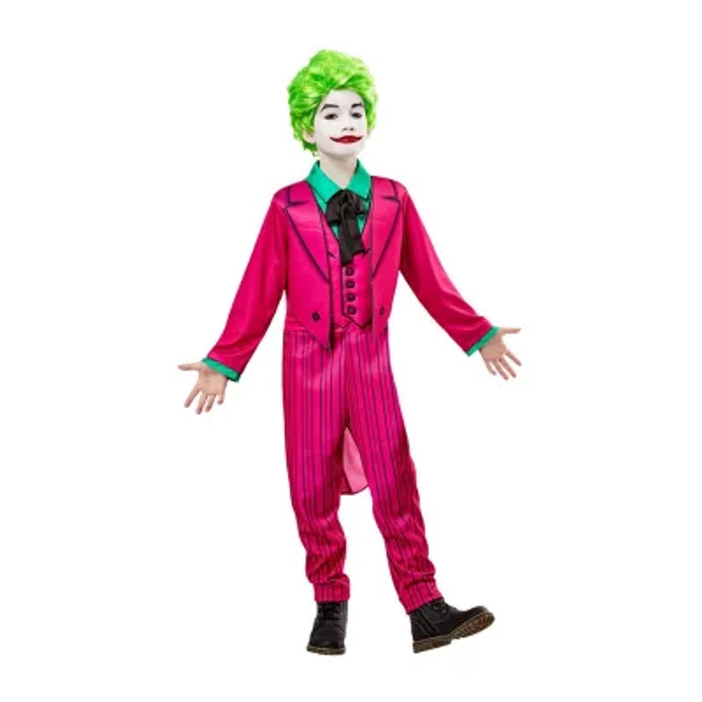 Little & Big Kid Boys Batman Classic 1966 Deluxe The Joker DC Comics 2-pc. Costume Set
