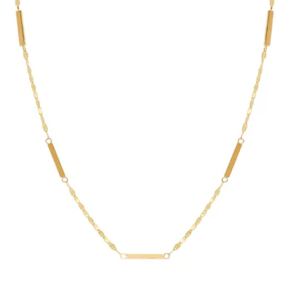 Womens 14K Gold 18 Inch Link Necklace