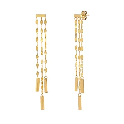 Womens 14K Gold Drop Earrings