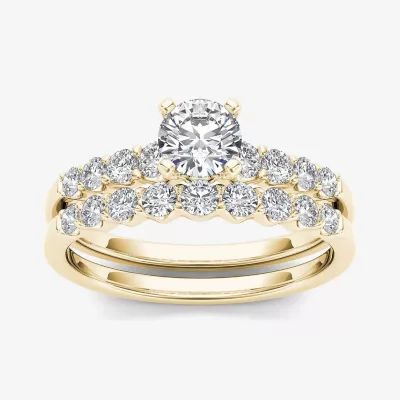 CT.T.W. Natural Diamond 14K Yellow Gold Bridal Ring Set