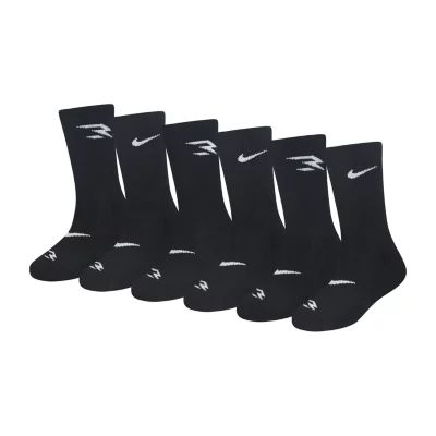 Nike 3BRAND by Russell Wilson Big Kid Boys 6 Pair Crew Socks