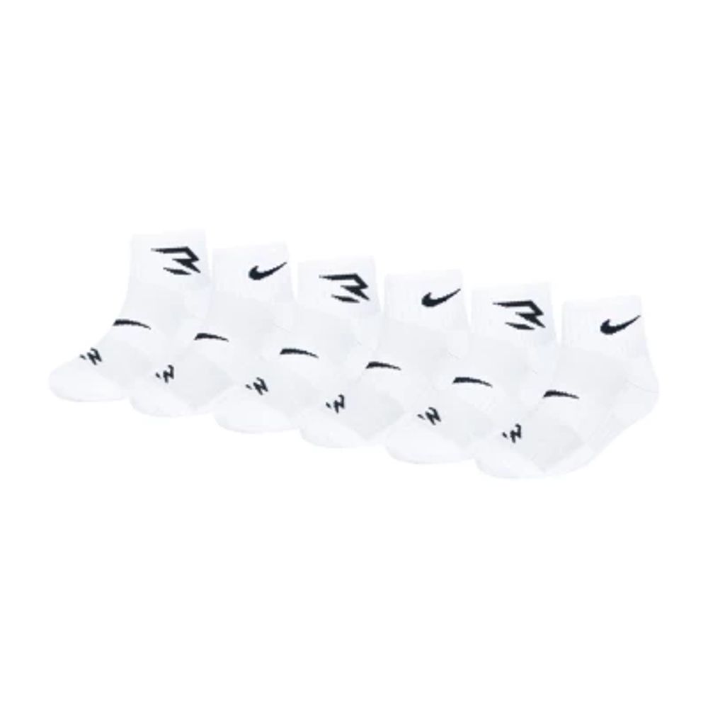 Nike 3BRAND by Russell Wilson Big Kid Boys Multi-Pack 6 Pair Quarter Ankle Socks