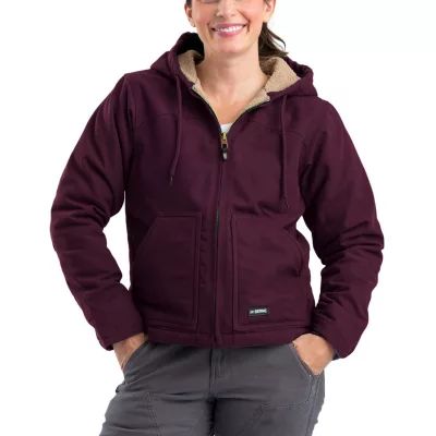 Berne Softstone Hooded Womens Plus Tall Midweight Work Jacket