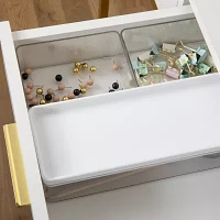 Martha Stewart 3 Pack Clear Bins With White PET Lids