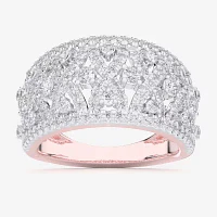 G-H / Si1-Si2) Womens CT. T.W. Lab Grown White Diamond 10K Rose Gold Band