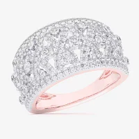 G-H / Si1-Si2) Womens CT. T.W. Lab Grown White Diamond 10K Rose Gold Band