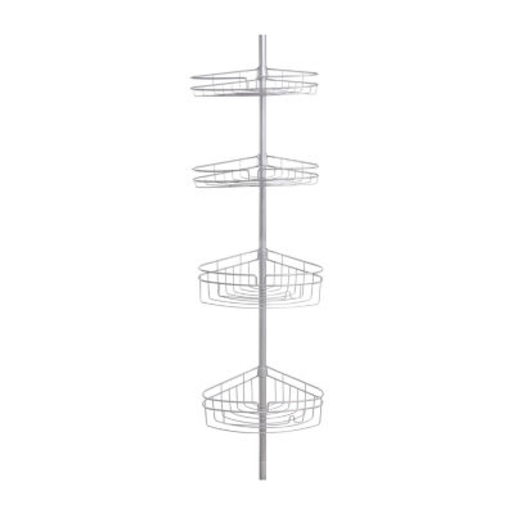 Kenney 4-Tier Spring Tension Corner Pole Shower Caddy