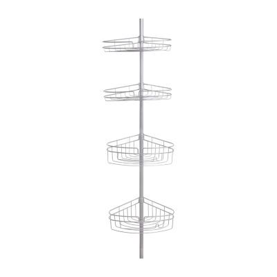 Kenney 4-Tier Spring Tension Corner Pole Shower Caddy
