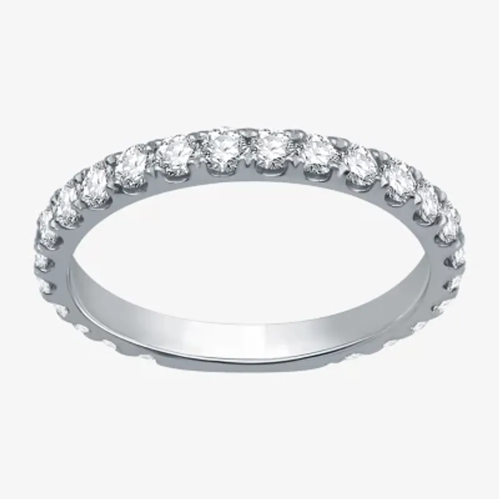 (H-I / I1) Womens 1 CT. T.W. Lab Grown White Diamond 10K Gold Wedding Band