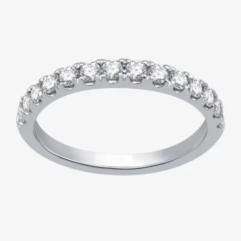 (H-I / I1) Womens 1/2 CT. T.W. Lab Grown White Diamond 10K Gold Wedding Band