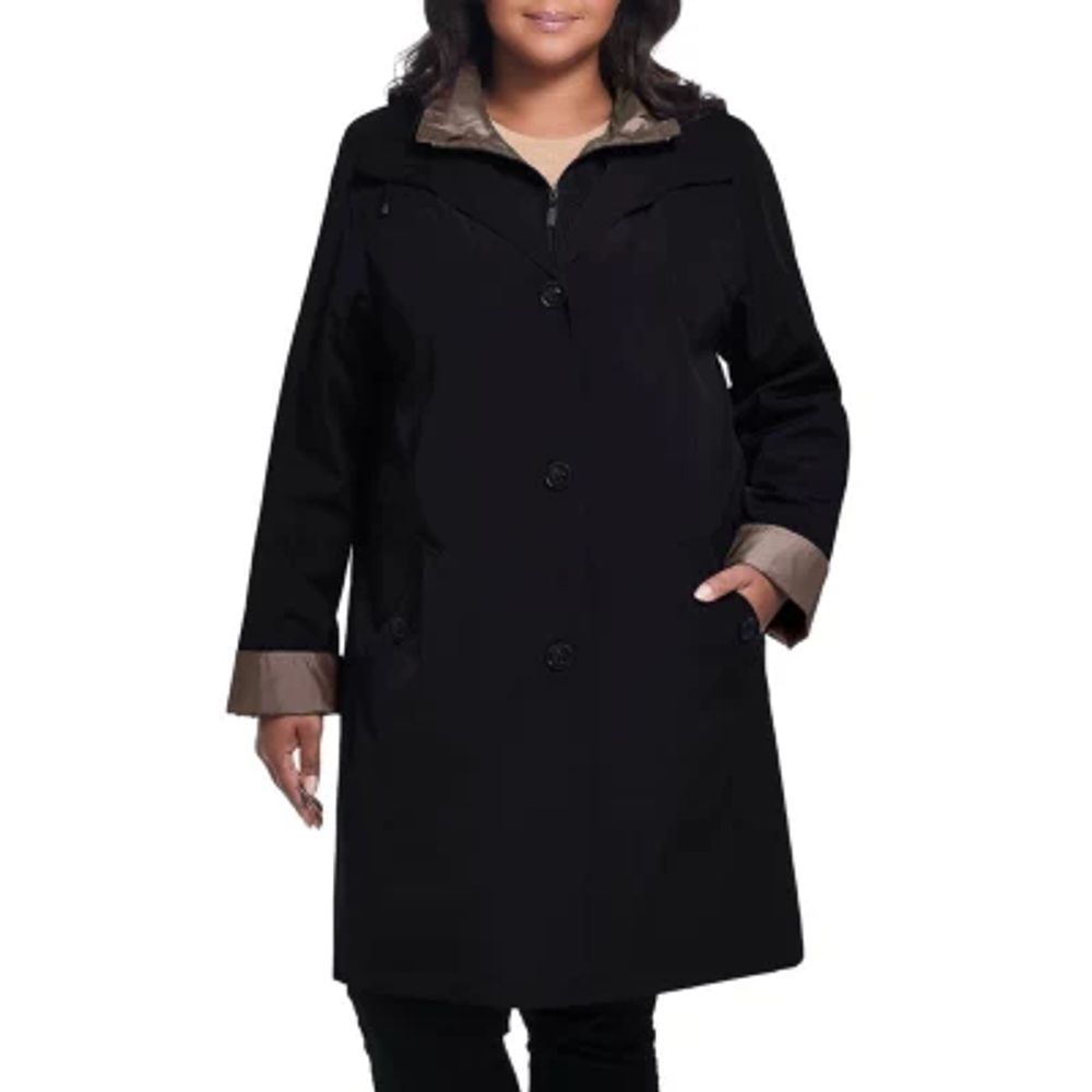 Gallery Womens Water Resistant Midweight Plus Raincoat