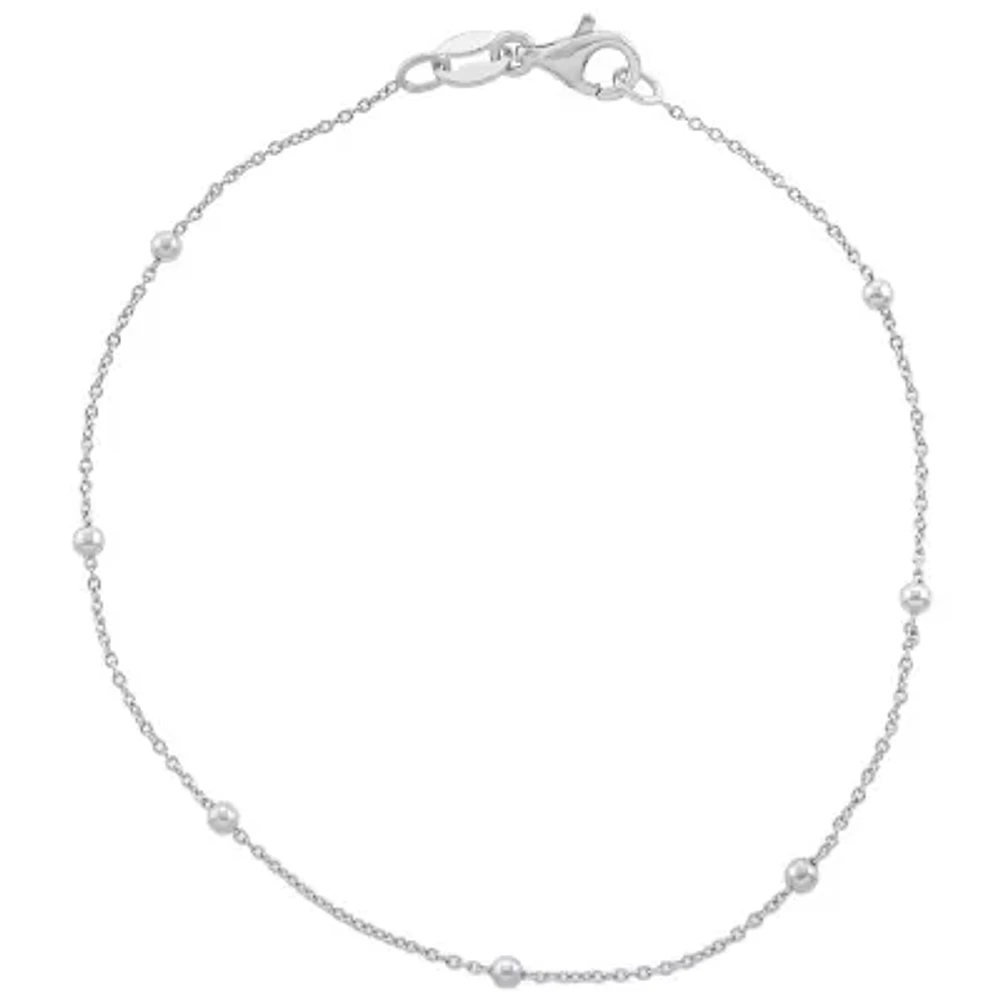 Silver Treasures Womens 7.25 Inch Solid Chain Bracelet