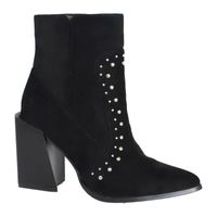 Yoki Womens Blonde Stacked Heel Booties